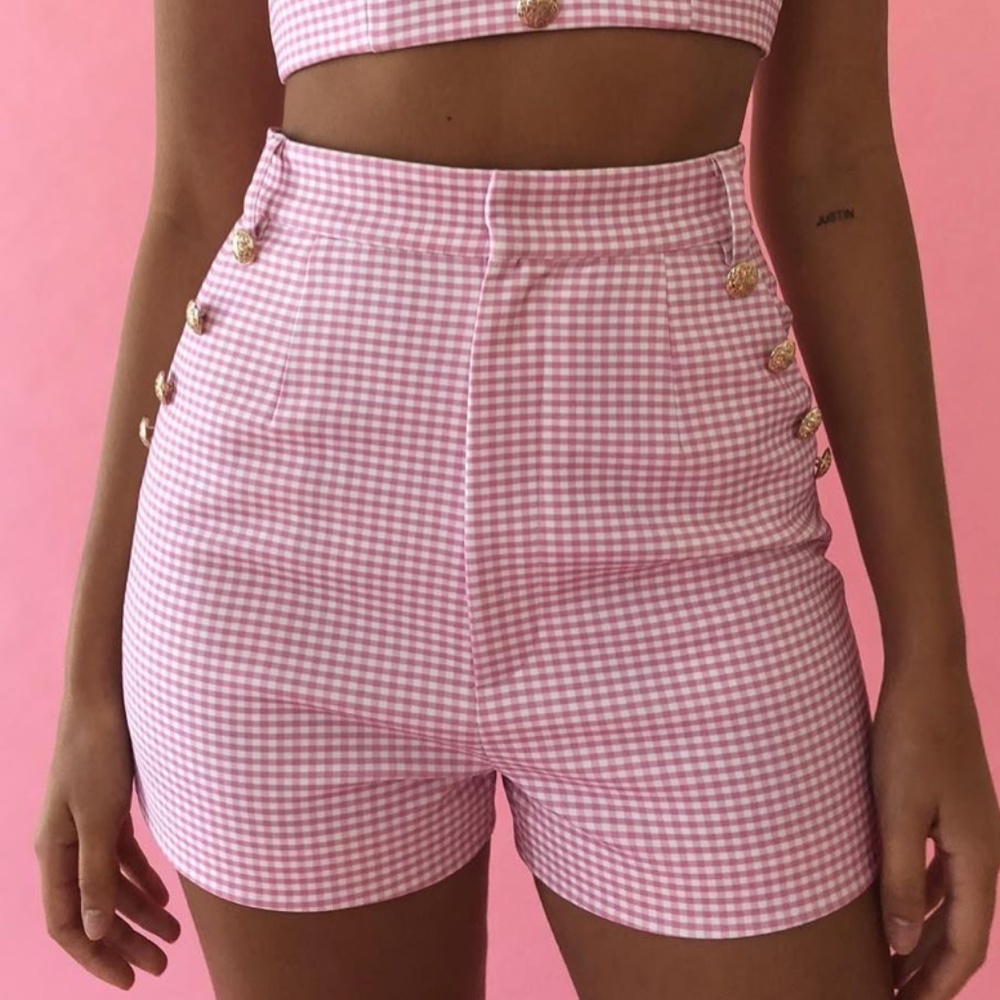 Kelly Gingham Shorts AMBER X MESHKI (EUC)